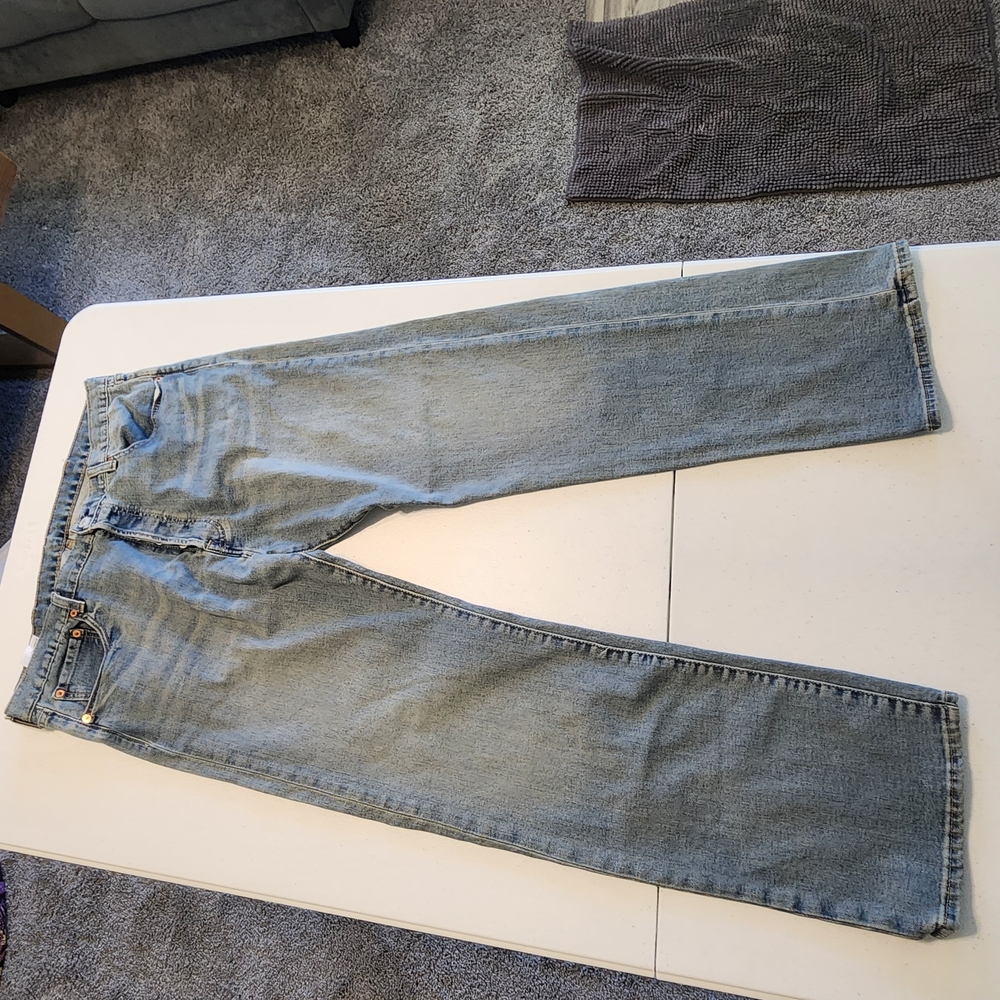 Levis Relaxed Blue Jeans with Authentic Fading